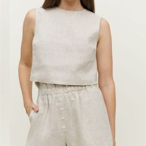 New reformation Emilia linen two piece